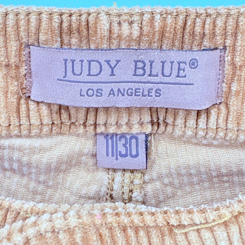Judy Blue Mid Rise Camel Tan Corduroy Bootcut Pants Size 11/30 Stretch Boho - Picture 6 of 10